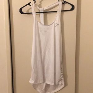 Gymshark white t-bar workout tank